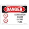 Signmission Safety Sign, OSHA Danger, 7" Height, Generator Room Diesel Fuel, Landscape OS-DS-D-710-L-2207 - alternate 1